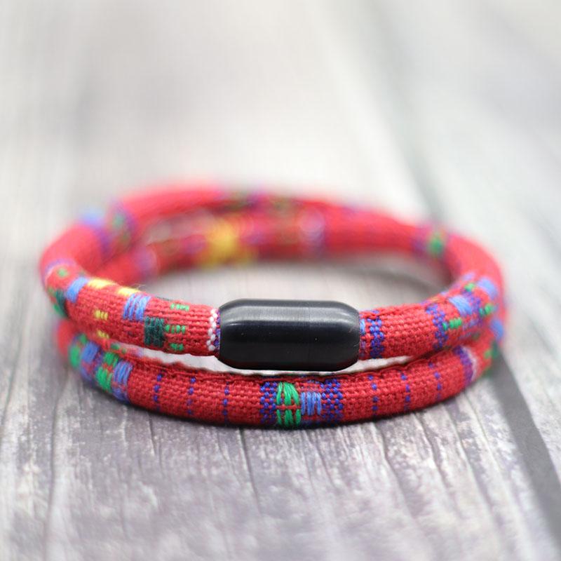 Novinka Boho lanový náramek pro muže 100% neblednoucí nerezová ocel Náramek Šťastný nitový náramek Dárek pro něj Venkovní přežití Brazalete
