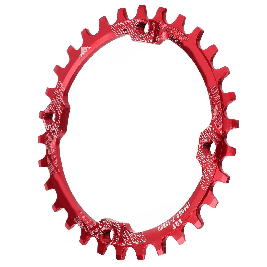 104BCD Single Speed Chainring Aluminum Alloy 30T Chainring Crank Accessories for Mountain BikeRed