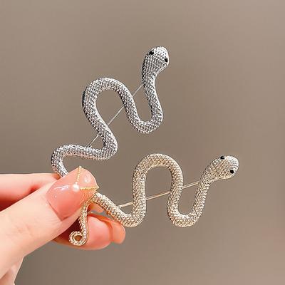 Personalized Snake Brooch Men'S And Women'S Retro Fashion Clothing Pins Niche Design Animal Corsage