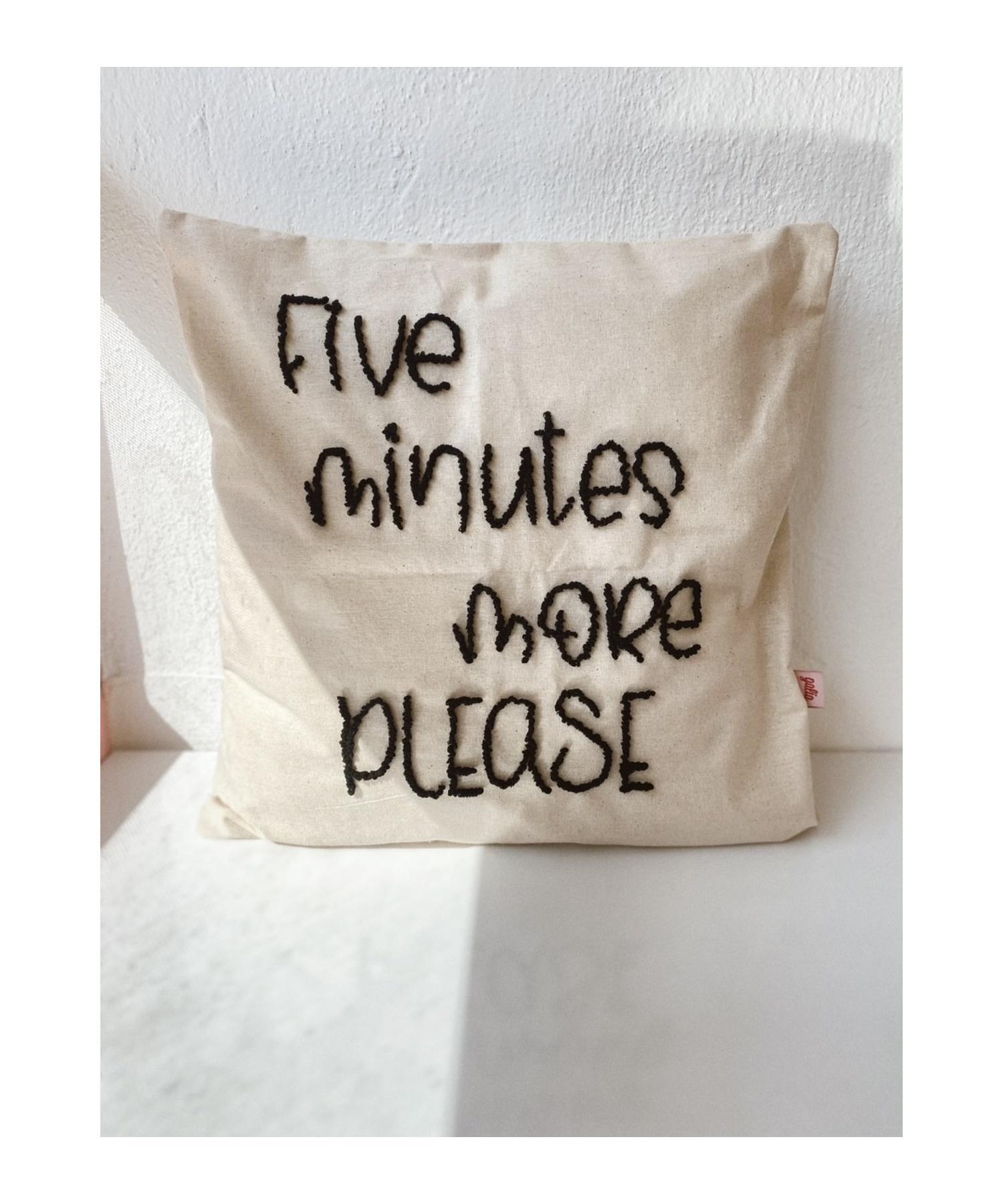 

Five Minutes More Washed Linen Punch Cushion Pillow With Inner Filling 45*45 Cm