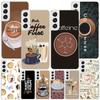 Coffee Wine Cup Phone Case For Samsung Galaxy S24 S25 Edge S26 Ultra S23 S22 S21 Plus S20 FE + Personalized Print Cover Galaxy S