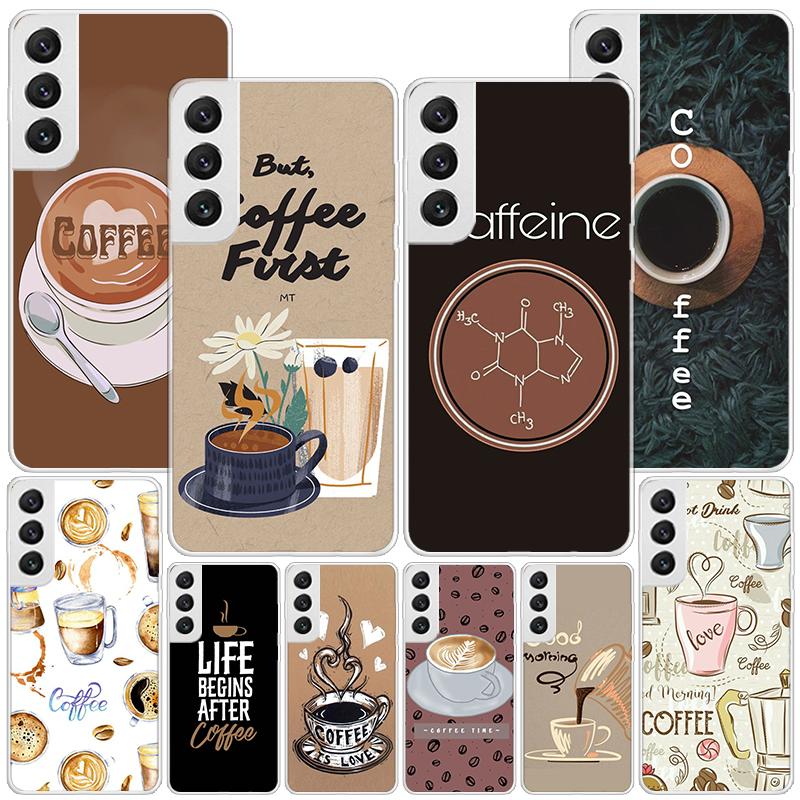 Coffee Wine Cup Phone Case For Samsung Galaxy S24 S25 Edge S26 Ultra S23 S22 S21 Plus S20 FE + Personalized Print Cover Galaxy S