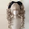 Synthetic Princess Cut Double Ponytail Lolita Wig with Bangs Girl Ombre Blonde Brown White Gray Cosplay Halloween Harajuku Wig