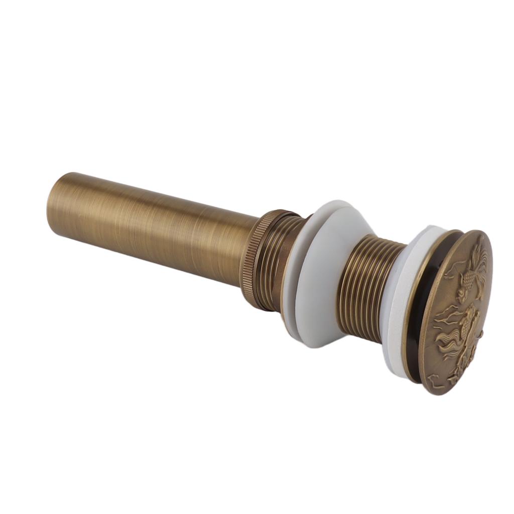 Bathroom Kitchen Sink Drain All Copper Pop Up Sink Drain Non Leakage Stable Sink Drain Hole Free