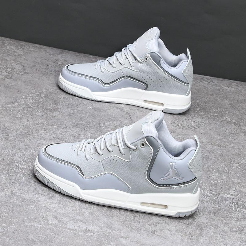

Spring new casual sports board shoes retro couple air cushion platform leather trendy shoes 1 36 светло-серый