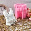 Easy Release Silicone Mold Detailed Gnome Shaped Candle Mold for Dinner Decoration Plaster Mold for Handmade Lover