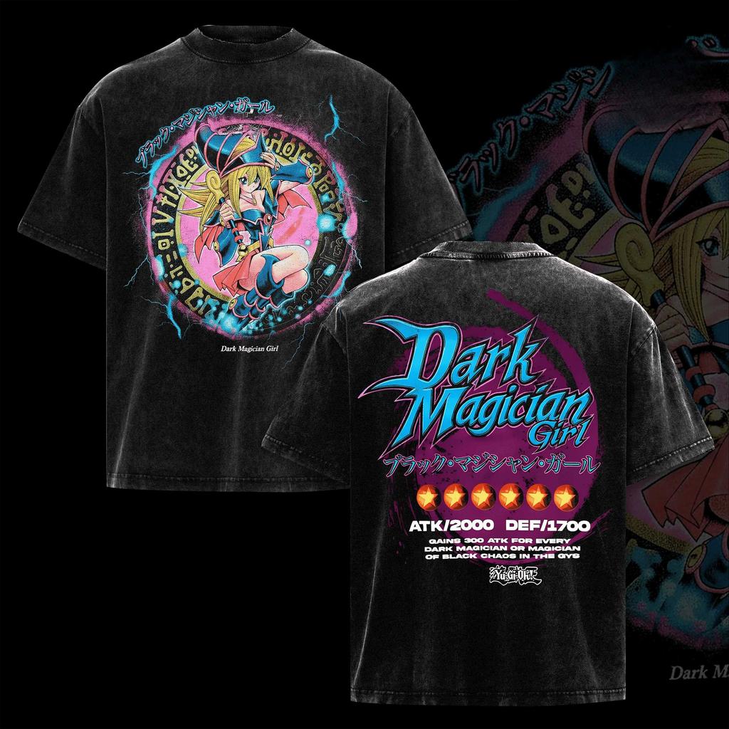 Hot-blooded Anime Yu-Gi-Oh Graphic Print T-Shirt Men Women Vintage Washed Cotton Summer New Tee Streetwear Hip Hop Harajuku Fashion Oversized Top
