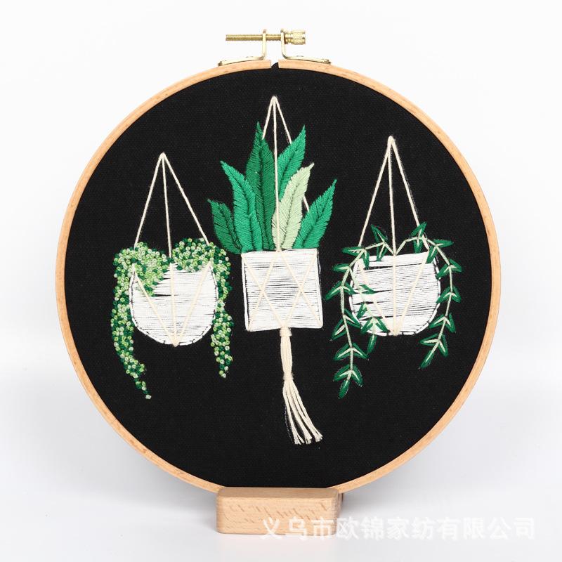 Double Slot Lazy Solid Wood Mobile Phone Holder Embroidery Diy Creative Beech Embroidery Stretch Wooden Ornament Solid Wood Base