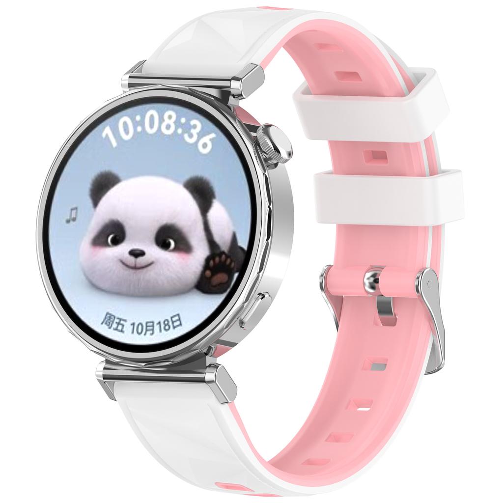 18mm Silikonarmband mit Musterdesign für Huawei Watch GT 6 / 5 / 4 41mm / Garmin Venu 3S Verstellbares Uhrenarmband