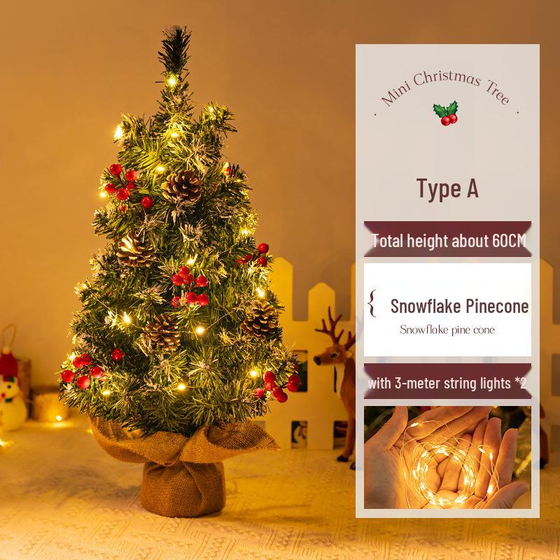 Mini Christmas Tree Ornament: Desktop Decoration & Holiday Photo Prop 2024