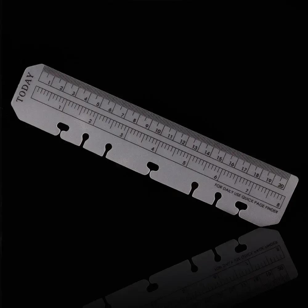 Bookmark Ruler for Rings Notebook 6 Hole A5 Personal Size Elastic Drawing Tool Soft Plastic Partition For Planner And Organizer
