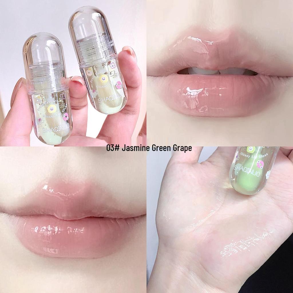 SHAQINUO Strahlendes Frucht-Extrakt Lippenöl-Kapseln: Feuchtigkeitsspendender & Hydratisierender Gloss für rissige Lippen