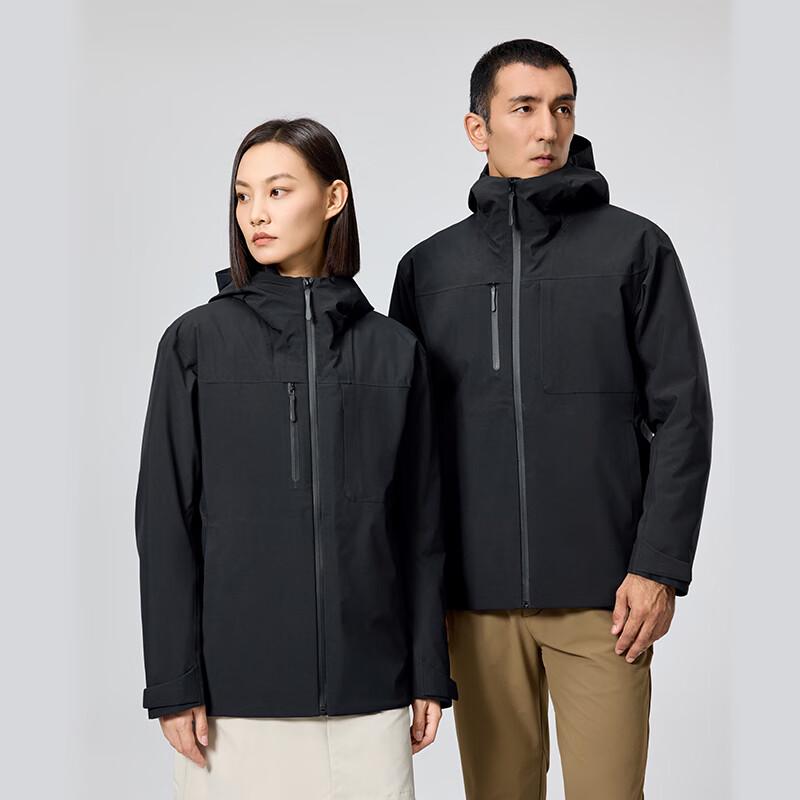 Romon Unisex 3-in-1 Winter Jacket with Detachable Down Liner S