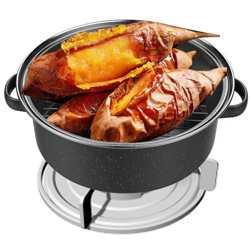 Roasting Pan with Lid - Non-stick Oven Pan, Roasting Pot for Sweet Potatoes, Barbecue (28cm)