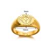 Stainless Steel Sun Smile Rings Gold Finger Rings For Women Classic Fashion Couple Jewelry Best Friend Gift Wholesalers