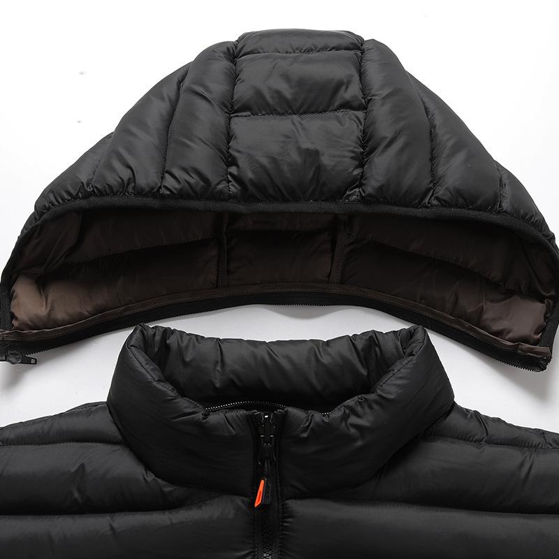 Varm och Förtjockad Trendig Casual Ny Avtagbar Hatt Höst och Vinter Huva Vindtät