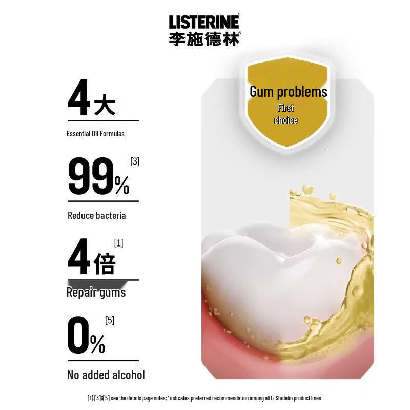Listerine Gum Care Mouthwash 3 X 500ml Pack