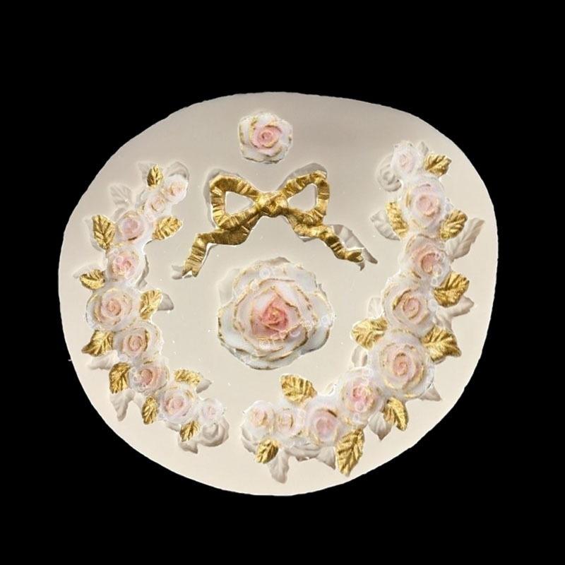 

Силиконовые формы для мыла в виде розы, формы для помадки, инструменты для украшения торта, кондитерские десерты, выпечка Пасха