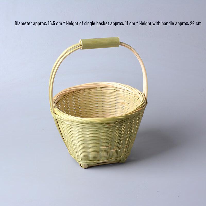 Handwoven Round Bamboo Storage Basket Set