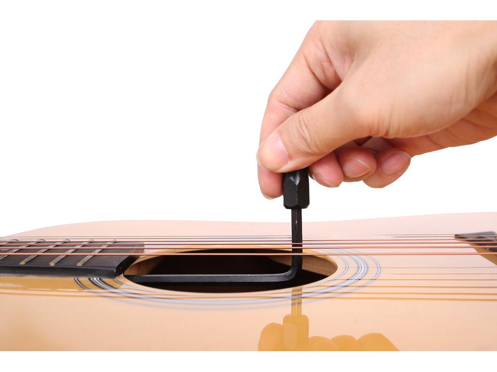 Folk Martin Guitar Wrench Set: 4mm & 5mm Black Metal Inner Hex for Tuning and Neck Adjustments