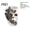 Cool Skull Pattern Holder Gothic Pen Holder, Spooky Butterfly Makeup Brush Realistic Decor Organizer, Halloween Desktop Pencil Cup for Home