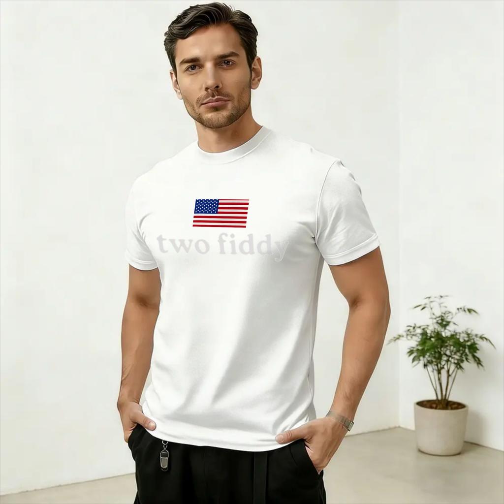 Two Fiddy T Shirts Unisex 100 Cotton Leisure TShirts Crew Neck Tee Shirt Short Sleeve Clothing Plus Size