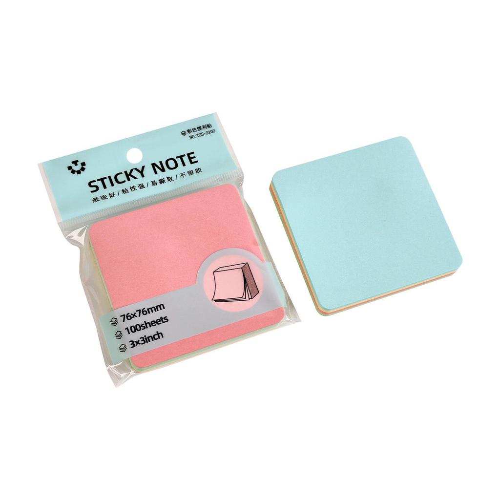 Colorful Round Corner Sticky Notes - Creative Tearable Memo Pads for Office & Student Use