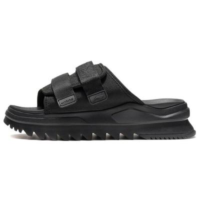 Li Ning CF Su 5S Casual Fashion Silent Slide Sandals Women Sandals Black AGAS012-2