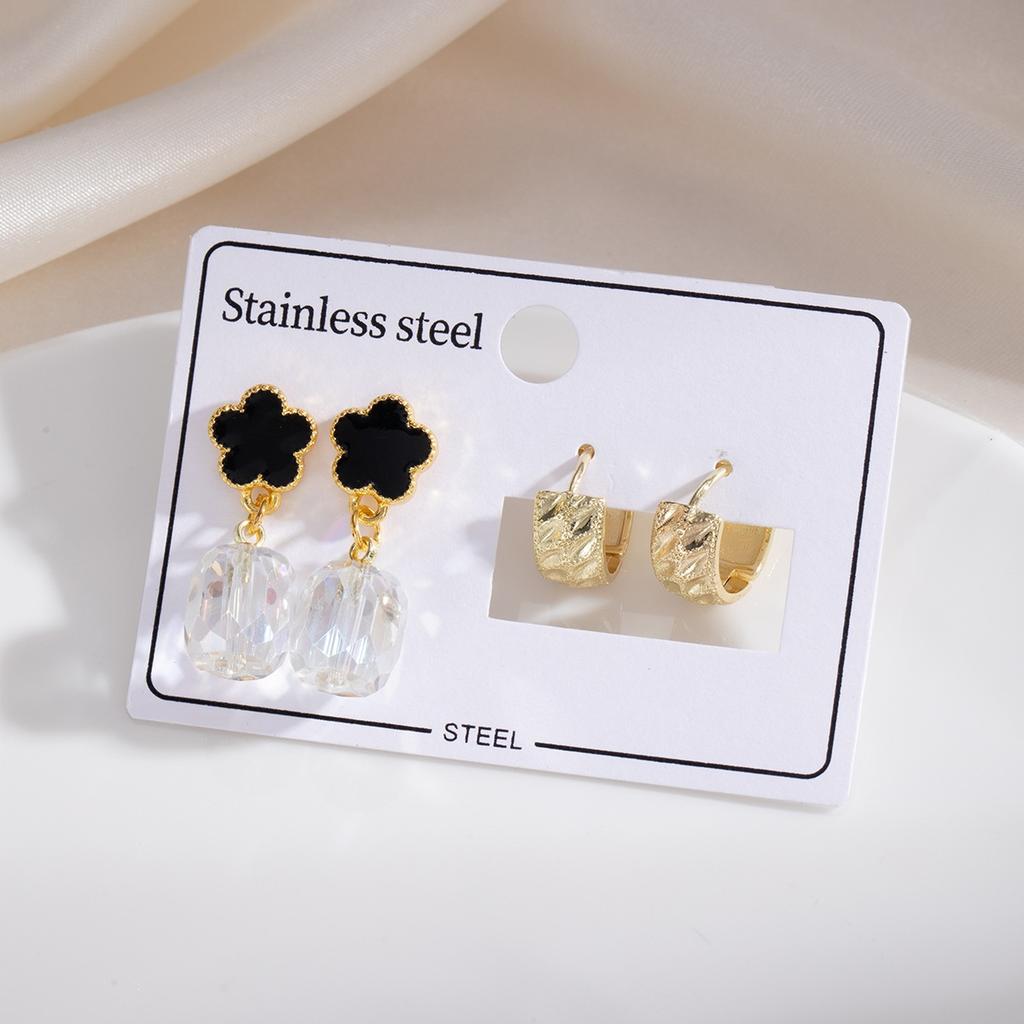 1Set French Vintage Style Long Drop Pendant Earrings Set Decoration