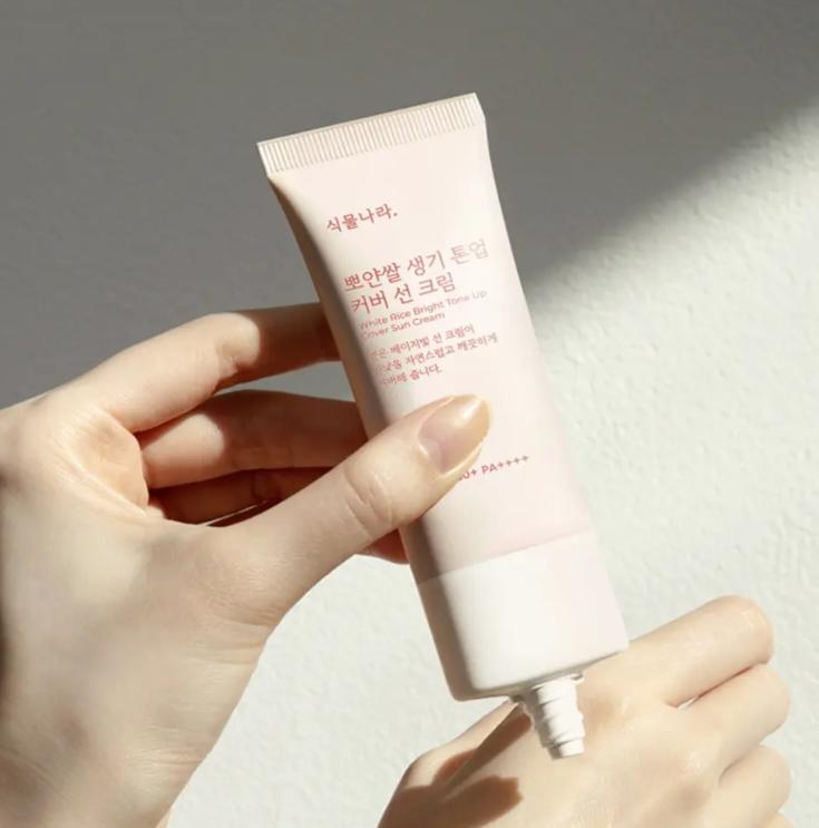 Shingmulnara Bright Rice Tone-Up Cover Sun Cream – Natural Brightening SPF Care