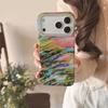 Bunte Sternen-Glitzer-Handyhülle mit Regenbogen-Pinselstrichen Für iPhone 15 16 17 Pro Max INS Künstlerischer Y2K-Stil Großes Fenster Stoßfest