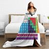 Periodic Table Of Elements Chemistry Warm Soft Blanket Nature Camping Throw Blanket Spring Flannel Bedspread Sofa Bed Cover