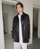 Mood Inside Woman (Woman) Utility Single Leather Half Coat_Black