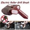 Electric Grill Brush Barbecue Roller Grill Brush with LED Light  Stainless Steel Bristle-Free Cleaning Brush BBQ Accessories