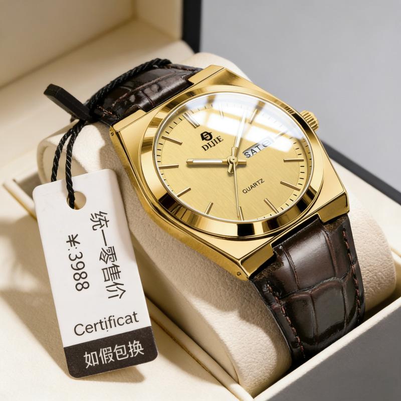 Unisex Watches Waterproof Quartz Watch Wath Business Double Date Quartz Watch