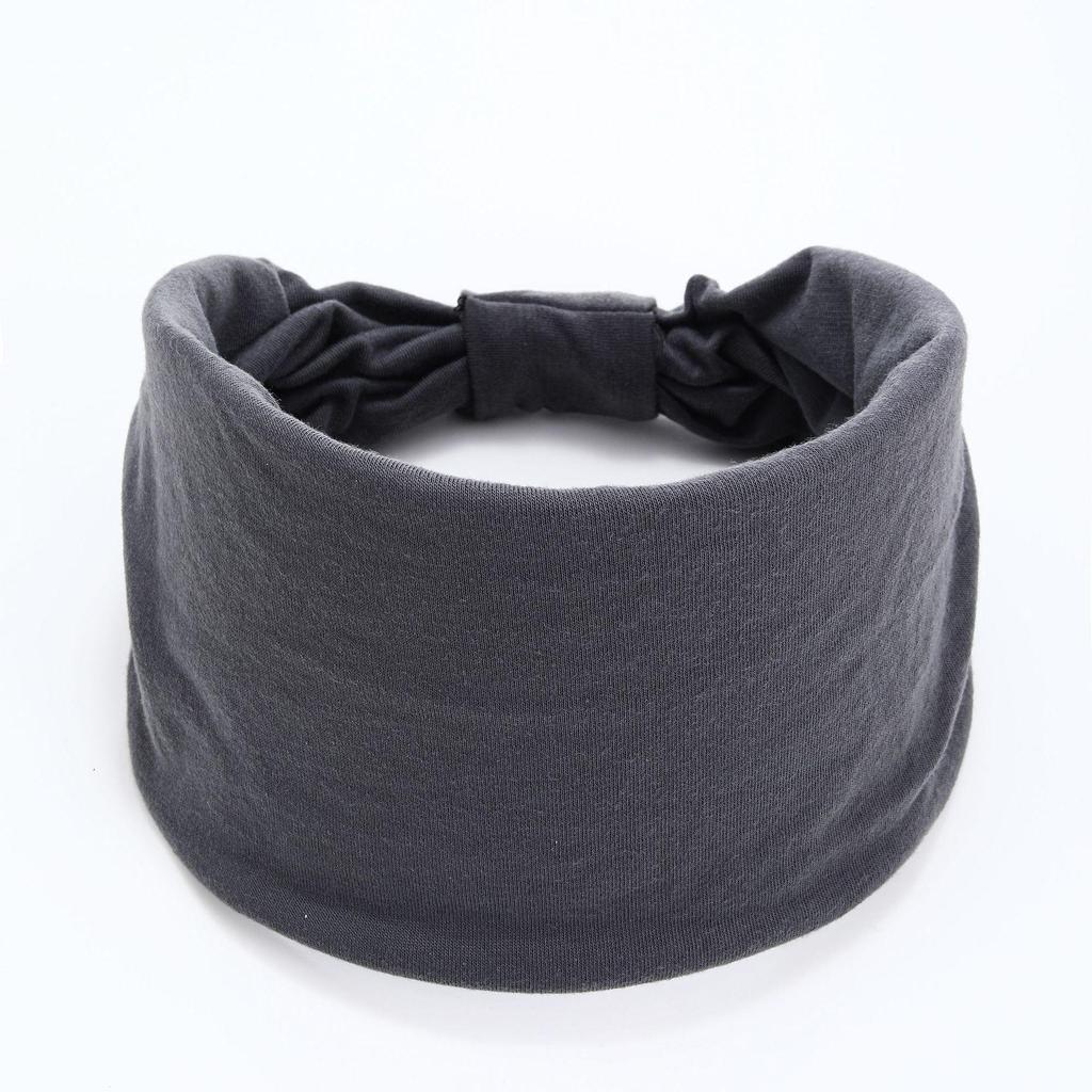 Bohemian Solid Color Stretchy Sports Headband - Sweat-Absorbing Yoga Hair Band Scarf Accessory