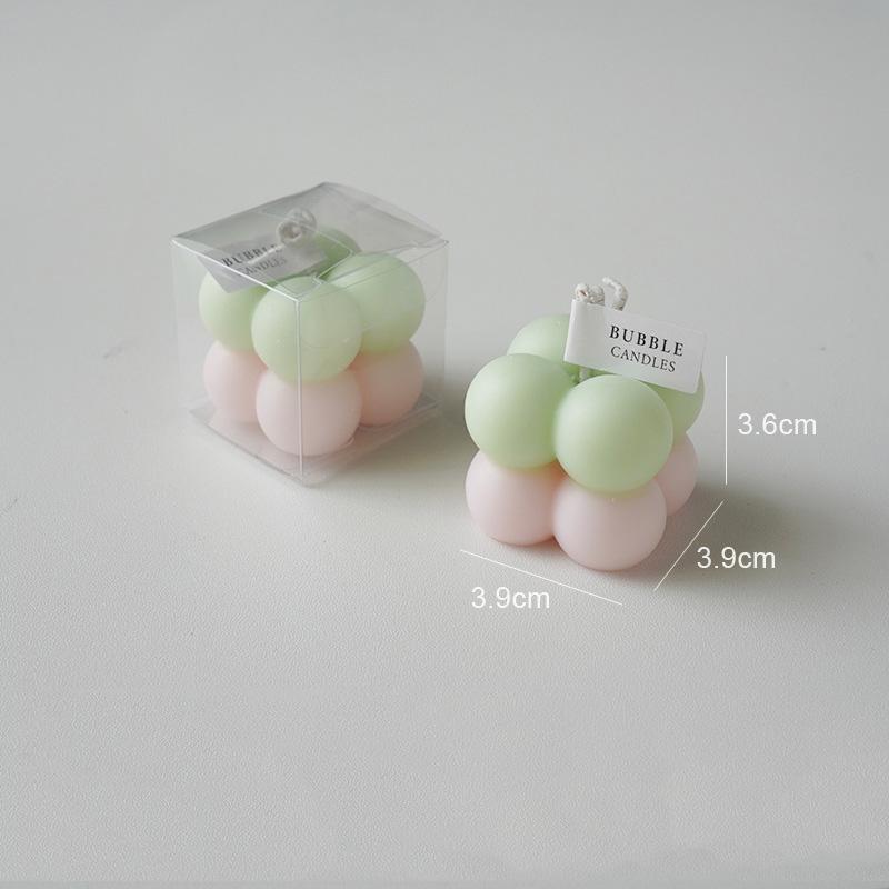 

Двухцветная свеча Bubble Cube, ароматизированная свеча ручной работы, ароматерапия, соевый воск, свечи для свадьбы, дня рождения, украшения дома на вечеринку