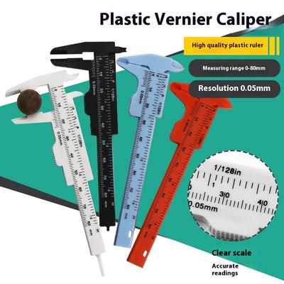 0-80Mm Mini Plastic Vernier Caliper, Wenwan Jewelry Measuring Student Caliper, Mini Measuring Tool