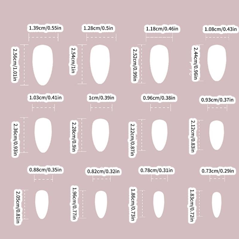 Silver French Tip Press On Nail Short Almond Full Cover False Nail Simple Stick on Nail Simple Artificial Nail