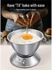 Stainless Steel Kitchen Scale with Bowl, 5kg/1g, 0.1g Precision Baking & Food Table Scale.