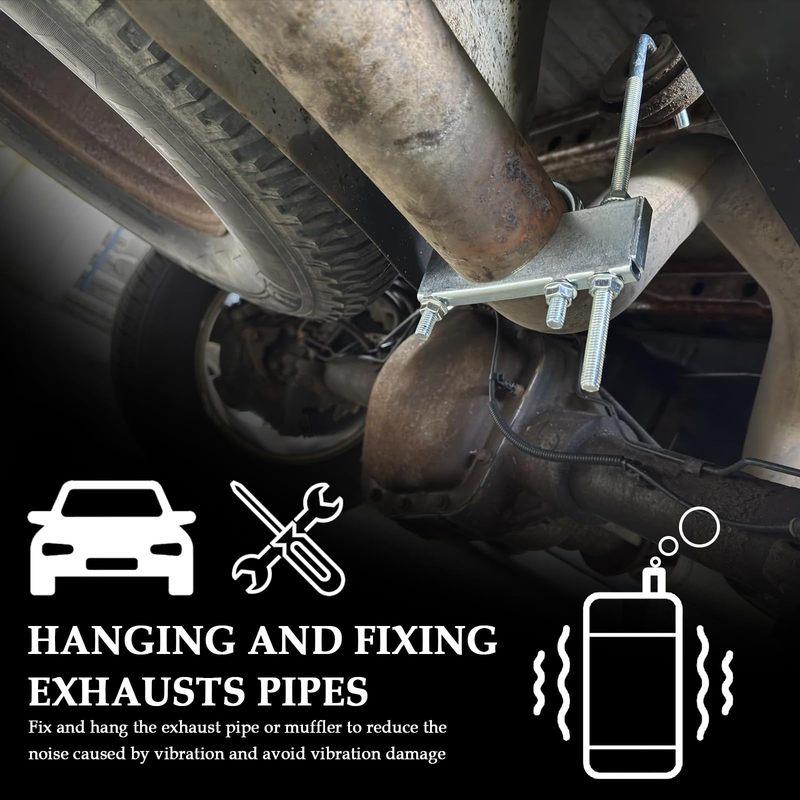 Rear Muffler Hanger Exhaust Clamp 25Inch 3Inch With Hook For Automobile Heavy Duty Exhaust System Installation Car Parts 1 Pcs
