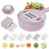 Mandoline Slicer Cutter Chopper Vegetable Cutter Grater Round Kitchen Multifunction Shred Grater Fruit Peeler Wash Leaking Basin