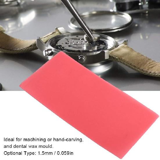 Dental Base Plate Wax, Gum Base Plate Casting Dental Wax Sheets Red Dental Care Wax Auxiliary Material for Dentures Dental Waxing Instruments Utility