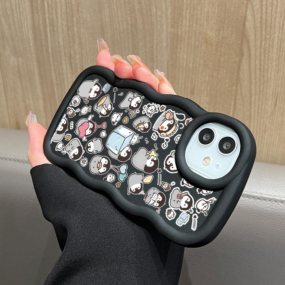 Gemaltes Muster Big Wave Edge Weiches Silikonmaterial Macaron-Telefongehäuse Stoßfestes Schutzgummigehäuse für iPhone Huawei Honor Infinix Tecno