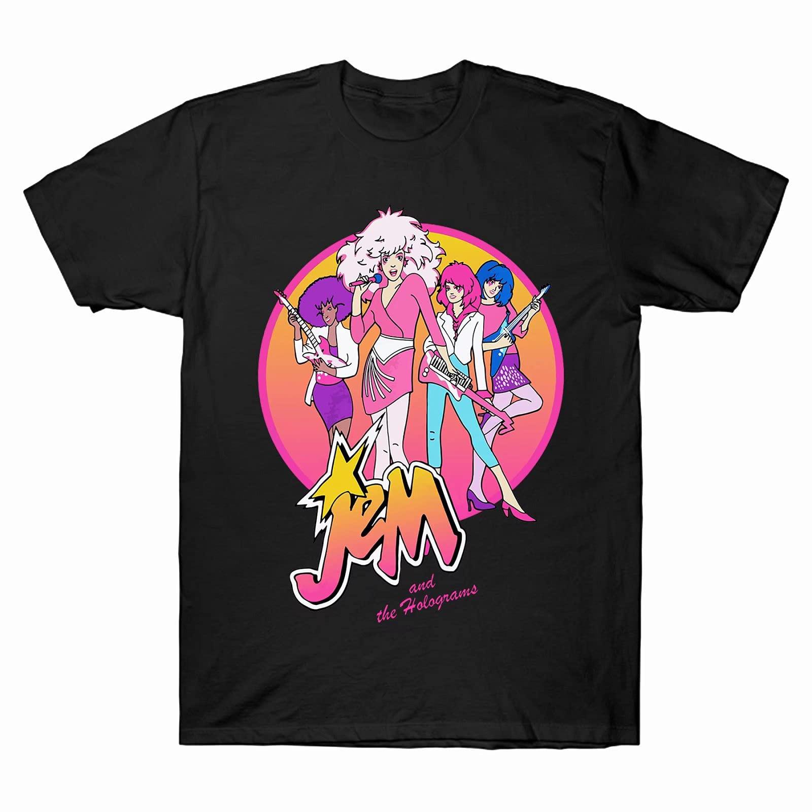 NEW Jem And The Holograms Gift For Fans Cotton Black S-5XL T Shirt TU654 XL