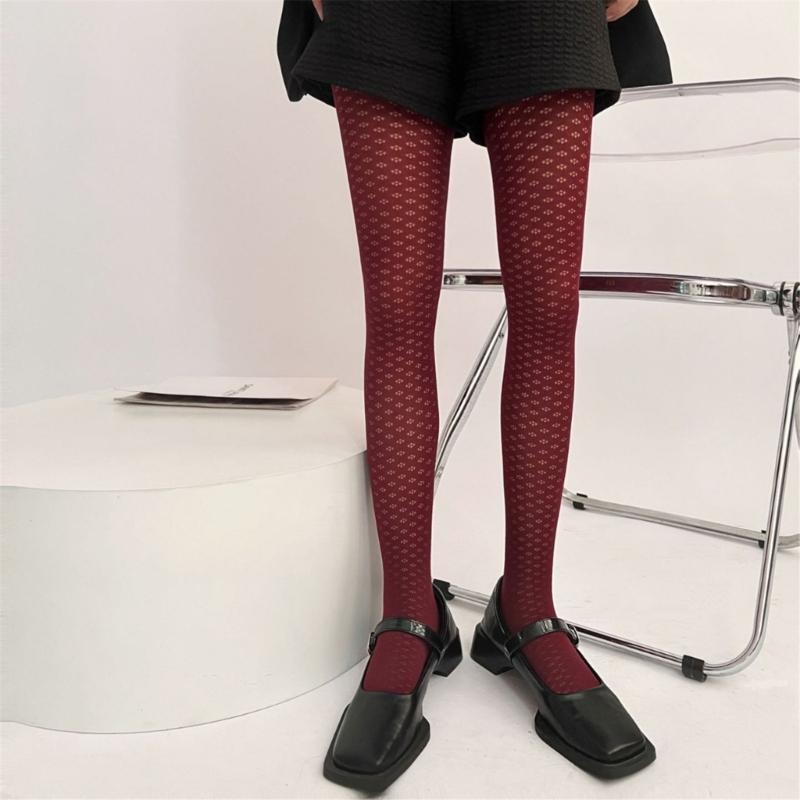 Women Sexy Patterned Tights Hollow Flower Fishnet Stockings Pantyhose Patterned Leggings Net Pantyhose for Party Club