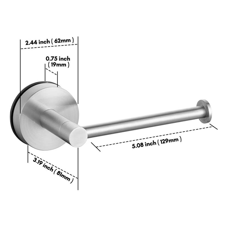 

Toilet Roll Paper Holder Organizer Wall Mount Storage Reusable Kitchen Bathroom No Drill Tissue Towel Dispenser Stainless Steel