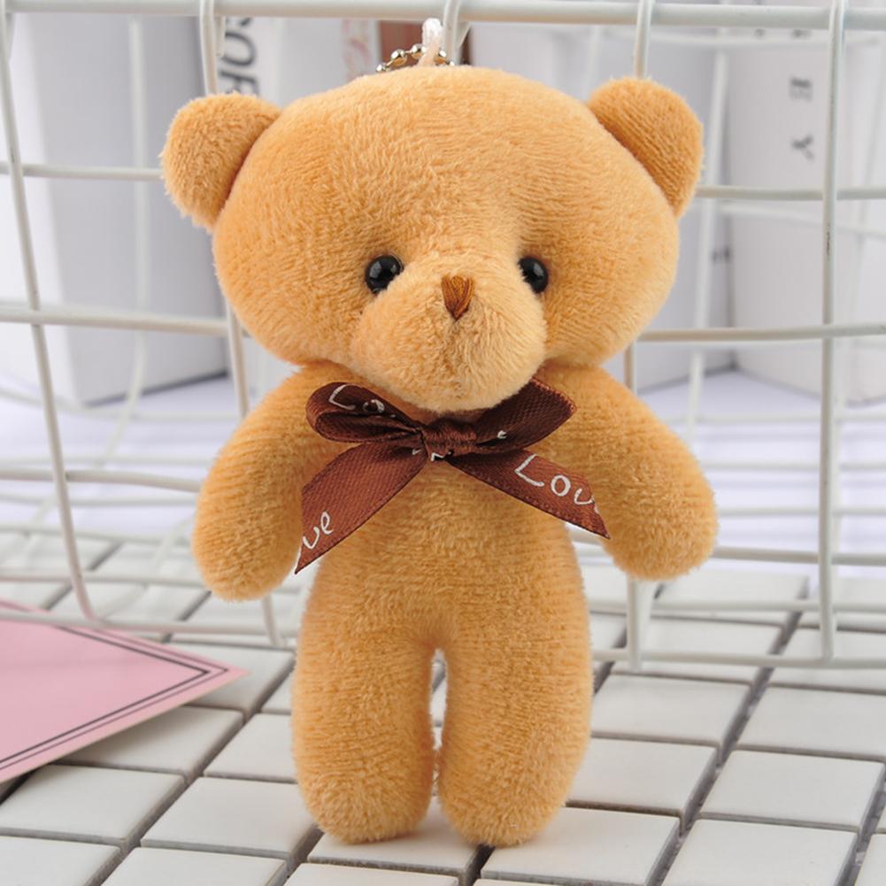 5.1inch Bear Plush Doll Soft Stuffed Animal Plushies Keychain Pendant Cute Bear Plush Toys For Gifts Keychain Backpack Decoration