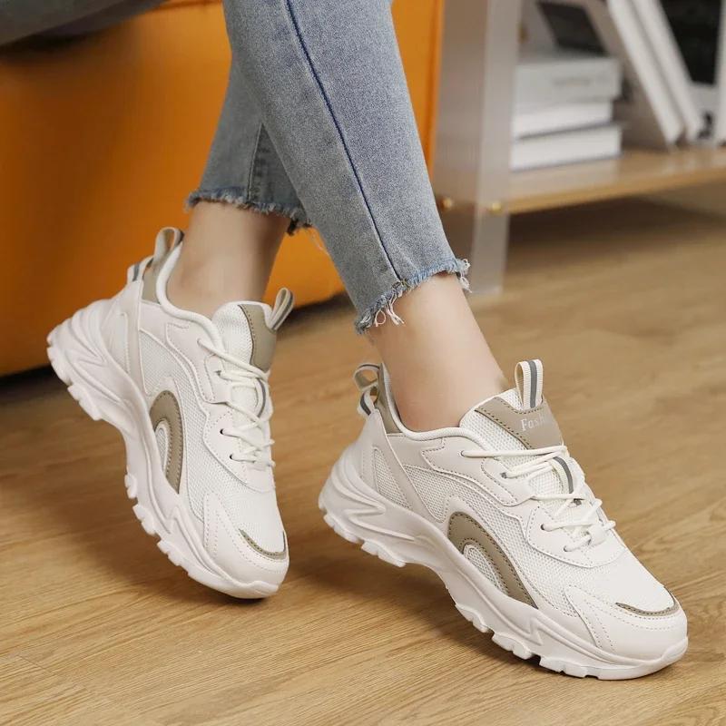 Fashion Luxury Running Shoes for Women Female Tennis Walking Sports Ladies Outdoor Mesh Breathable Sneakers Tennis Casual