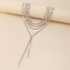 Exaggerated Niche Fashion Rhinestone Necklace Multi-layer Light Luxury Tassel Necklace Dinner Dance Back Accessories